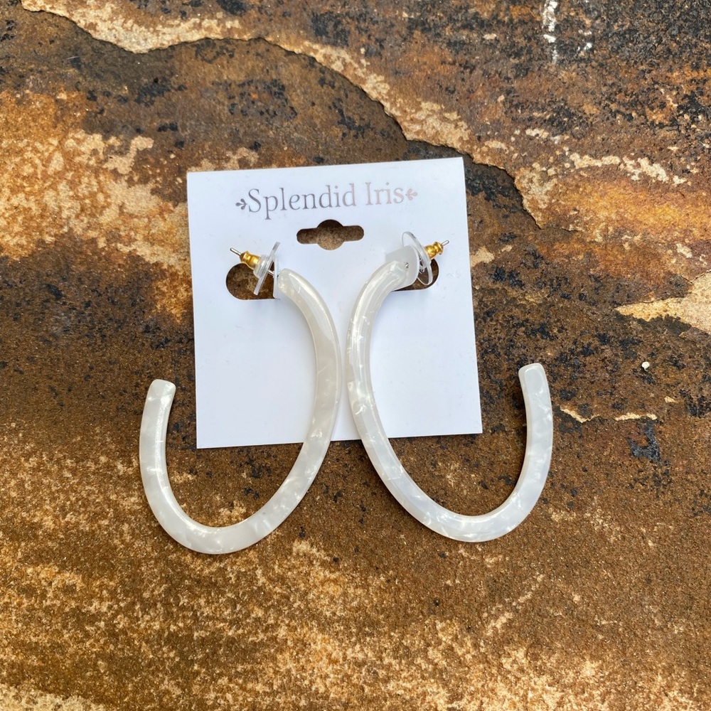 NEW Splendid Iris Oval Hoop Earrings